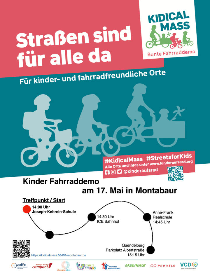 Plakat zur Kidicalmass in Montabaur